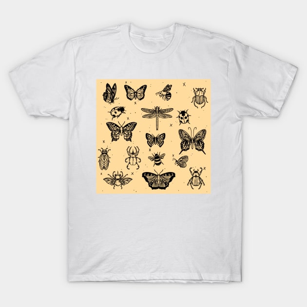 Insect Pattern T-Shirt by addelinreplogle